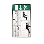 Skylt Skeppshultstegen Utrymningsstege Fällbar