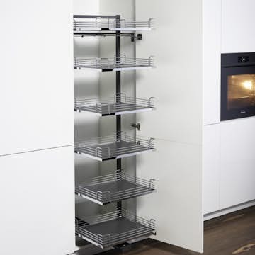 Högskåpsutdrag Theofils Kesseböhmer Tandem Solo Arena Classic Grå/Silver 6 Hyllor