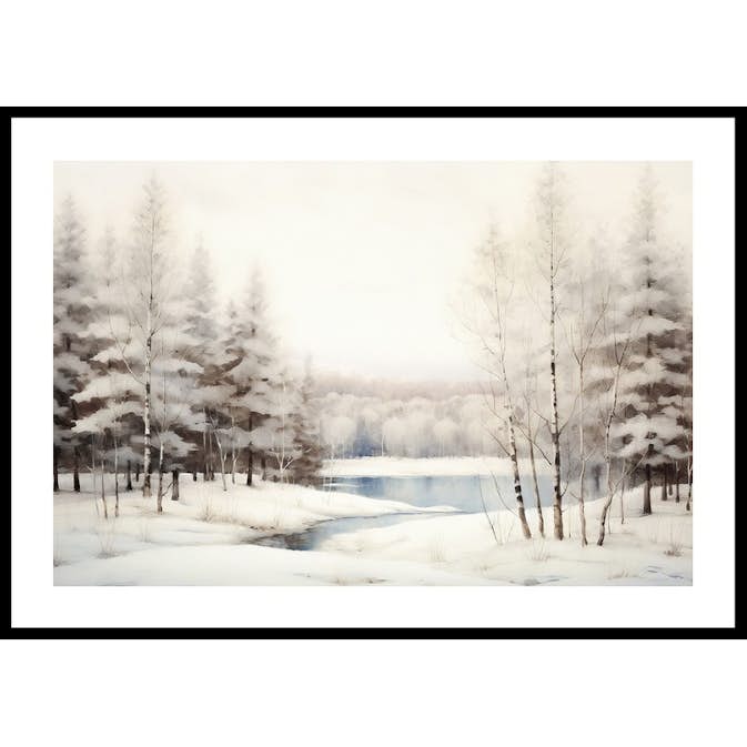 Poster Gallerix Winter Frozen Lake