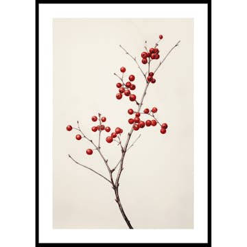 Poster Gallerix Branch And Red Berries