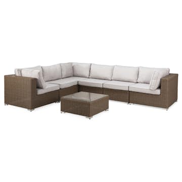 Loungegrupp deNoord Marcus 4 Brun Utomhus