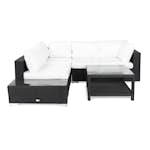 Loungegrupp Comfort Garden Bahamas 4-sits med Avslut och Bord med Hylla 75x75 Utomhus