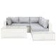 Loungegrupp Comfort Garden Bahamas 4-sits Utebord Avslut Vit Utomhus