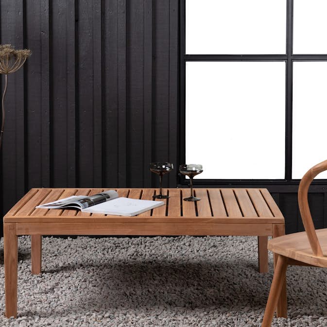 Soffbord Venture Home Amlan Natur Teak Fyrkantigt Vardagsrumsbord