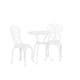Caféset Venture Home Nandin Klassisk Cafégrupp med Runt Bord & 2 Stolar i Aluminium, Vit