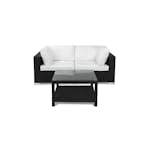 Loungegrupp Comfort Garden Bahamas 2-sits med Bord med Hylla Utomhus