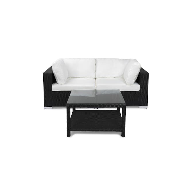 Loungegrupp Comfort Garden Bahamas 2-sits med Bord med Hylla Utomhus