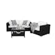 Loungegrupp Comfort Garden Bahamas 3-sits med Utebord 75x75 och Utefåtölj Utomhus