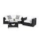 Loungegrupp Comfort Garden Bahamas 3-sits med Utebord 75x75 och Utefåtölj Utomhus
