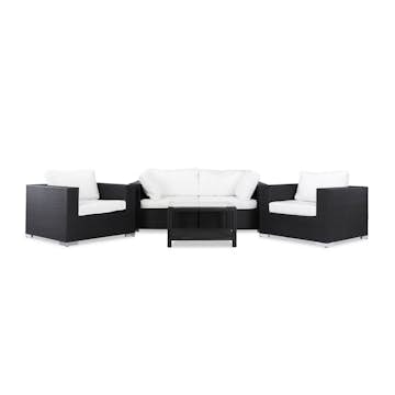Loungegrupp Comfort Garden Bahamas 4-sits med 2 Fåtöljer och Bord 75x75 Utomhus