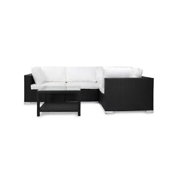 Loungegrupp Comfort Garden Bahamas 4-sits Hörn och Utebord 75x75 Utomhus