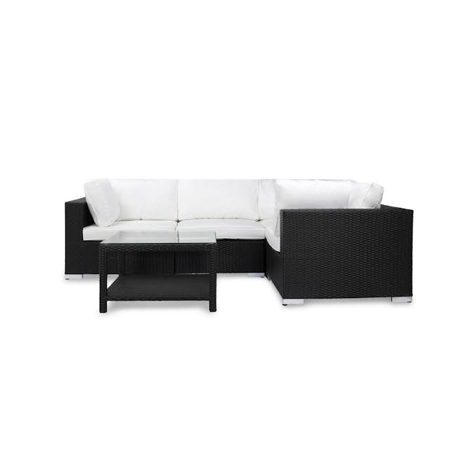 Loungegrupp Comfort Garden Bahamas 4-sits Hörn och Utebord 75x75 Utomhus