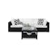 Loungegrupp Comfort Garden Bahamas 3-sits med Utebord 75x75 Utomhus