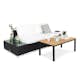 Loungegrupp Comfort Garden Bahamas Soffa 2-sits med Utebord Svart/Teak Utomhus