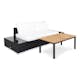 Loungegrupp Comfort Garden Bahamas Soffa 2-sits med Utebord Svart/Teak Utomhus