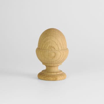 Ändknopp Herrljunga Ledstångsfabrik Svarvad K19 Ask