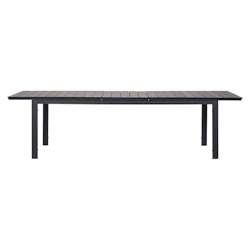 Utebord Outfit Willy Förlängningsbart Trädgårdsbord i Svart Aluminium/Polywood