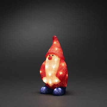Dekorationsfigur Gnosjö Konstsmide Tomte Akryl 36 cm 32 LED