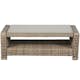 Soffbord Ute VILA Natur Rottingbord med Glasskiva