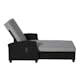 Solsäng VILA Tjörn, Bekväm och Ställbar med Dyna, Svart/Grå