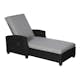 Solsäng VILA Tjörn, Bekväm och Ställbar med Dyna, Svart/Grå