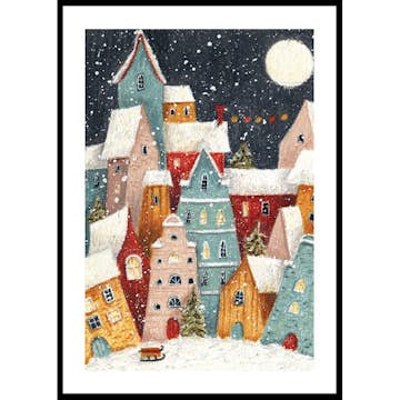 Poster Gallerix Abstract Winter Village No1