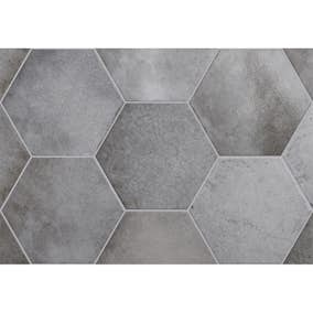 Klinker Lhådös Story grey shadow hexagon 17,5x20 cm