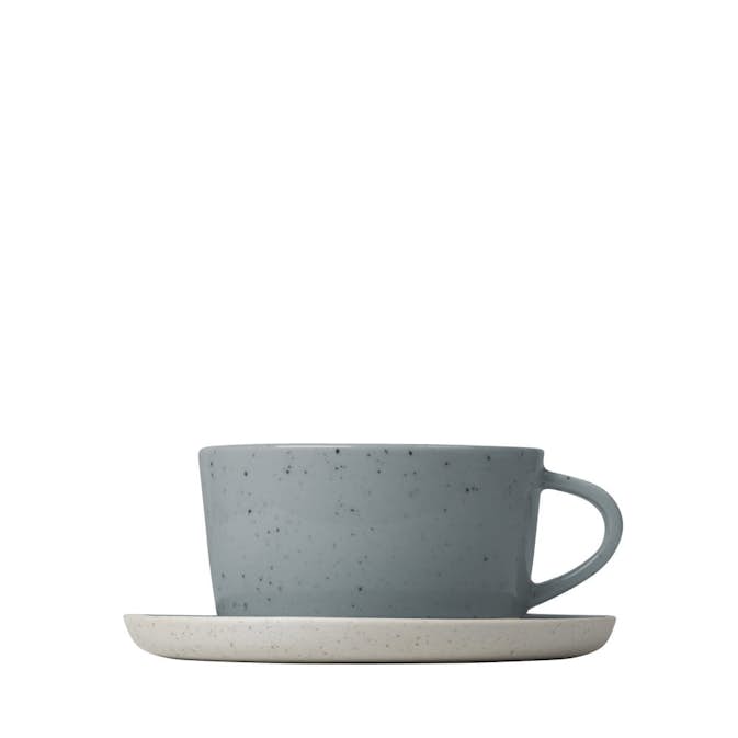 Kaffekoppar Blomus Salbo Stengods med Fat 2-pack