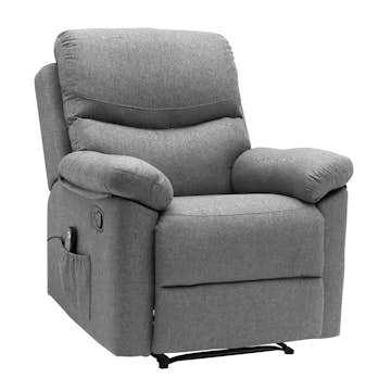 Massagestol Lykke Grå Fällbar Stol med Värmefunktion & Justerbara Massageområden