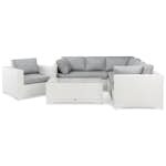 Loungegrupp Comfort Garden Bahamas 6-sits Vit Utomhus