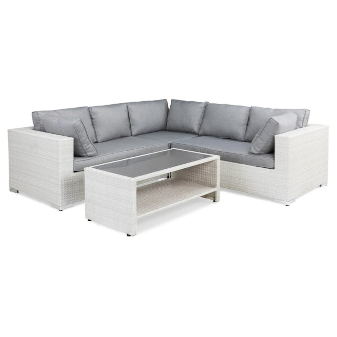 Loungegrupp Comfort Garden Bahamas 5-sits med Utebord m Hylla 7 Utomhus