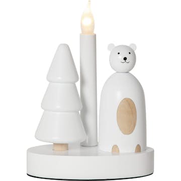 Ljusstake Star Trading Christmas Joy Isbjörn