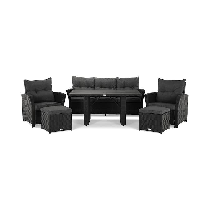 Loungegrupp Comfort Garden James med 2 Utefåtöljer och Utebord Utomhus