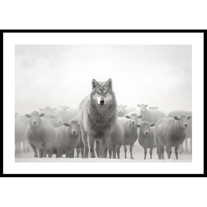 Poster Gallerix Wolf Among Sheep