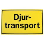 Skylt Willab Djurtransport