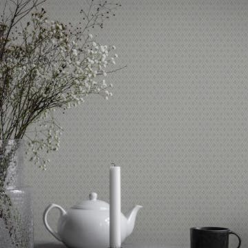 Tapet Duro Lillstjärna Vit/grön 680-10