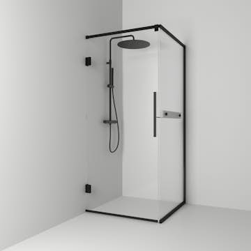 Duschhörn Svedbergs Langfoss Kombi 200 med Linjeglas och Hylla