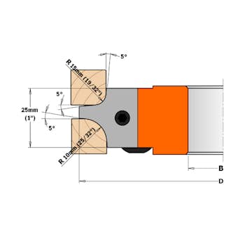 Skär CMT Orange Tools Radiefräs 2-pack 695.003.03