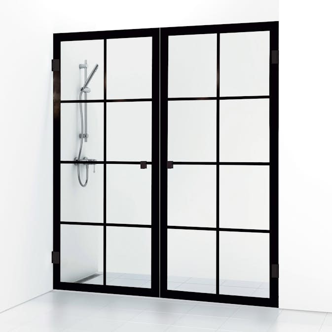 Duschdörr Svedbergs 180° Rista Rak Dubbel