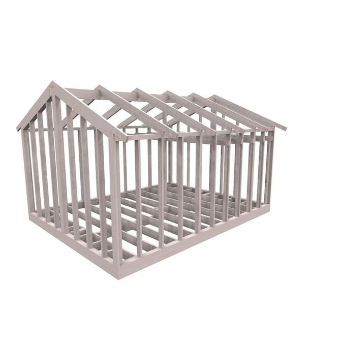 Attefallsstomme Byggstommar 22 grader Med Loft 6000x4766 mm Utan Öppningar