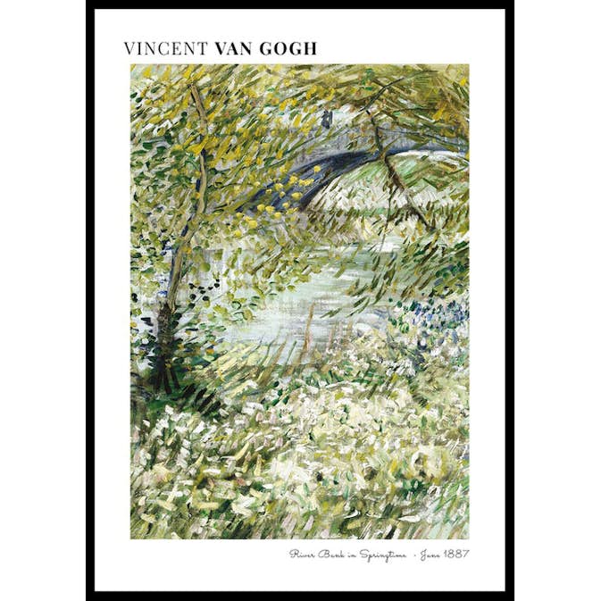 Poster Gallerix River Bank In Springtime By Vincent Van Gogh