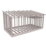 Attefallsstomme Byggstommar 10 grader med Loft 7200x3940 mm