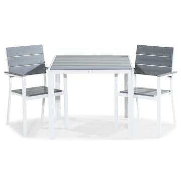 Matgrupp Utomhus Comfort Garden Tunis 90 med 2 StapelTrädgårdsstolar