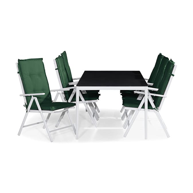 Matgrupp Comfort Garden Alex Bord 200x100 med 6 Maggie Positionsstolar