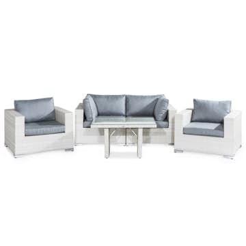 Loungegrupp Comfort Garden Bahamas 4-sits med 2 Fåtöljer och Soffbord 100x60 Utomhus