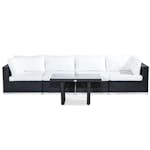Loungegrupp Comfort Garden Bahamas 4-sits Rak med Utebord 100x60 Utomhus