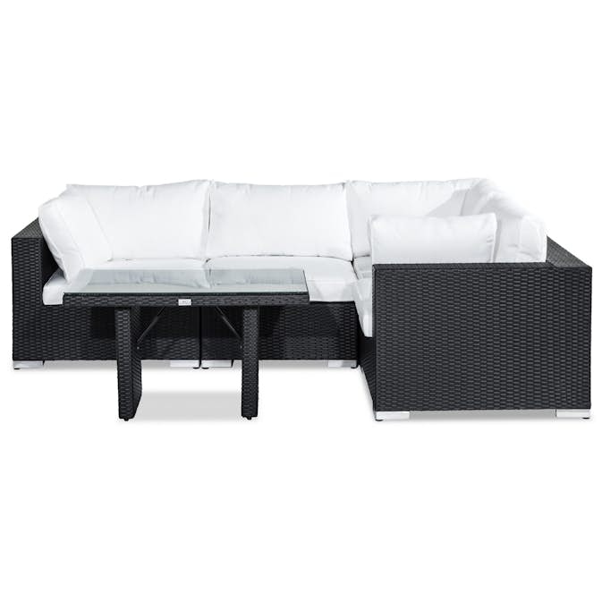 Loungegrupp Comfort Garden Bahamas 4-sits Hörn med Soffbord 100x60 och Armstöd Utomhus