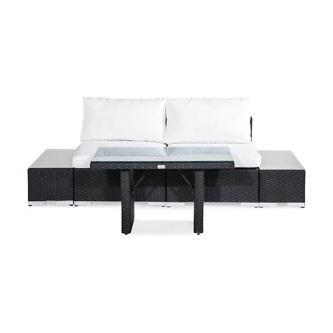 Loungegrupp Comfort Garden Bahamas 2-sits med Avslut och Utebord Utomhus