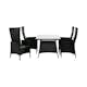 Matgrupp Comfort Garden Thor Matgrupp Utomhus 140x90 med 4 Jenny Fåtölj Ställbar m Dyna