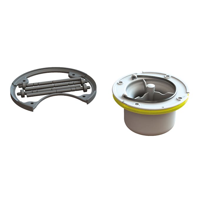 Golvbrunnsvattenlås Purus NOOD med Låsring